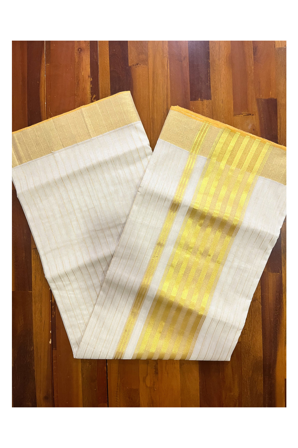 Southloom Super Premium Balaramapuram Unakkupaavu Handloom Saree with Kasavu Lines Across Body