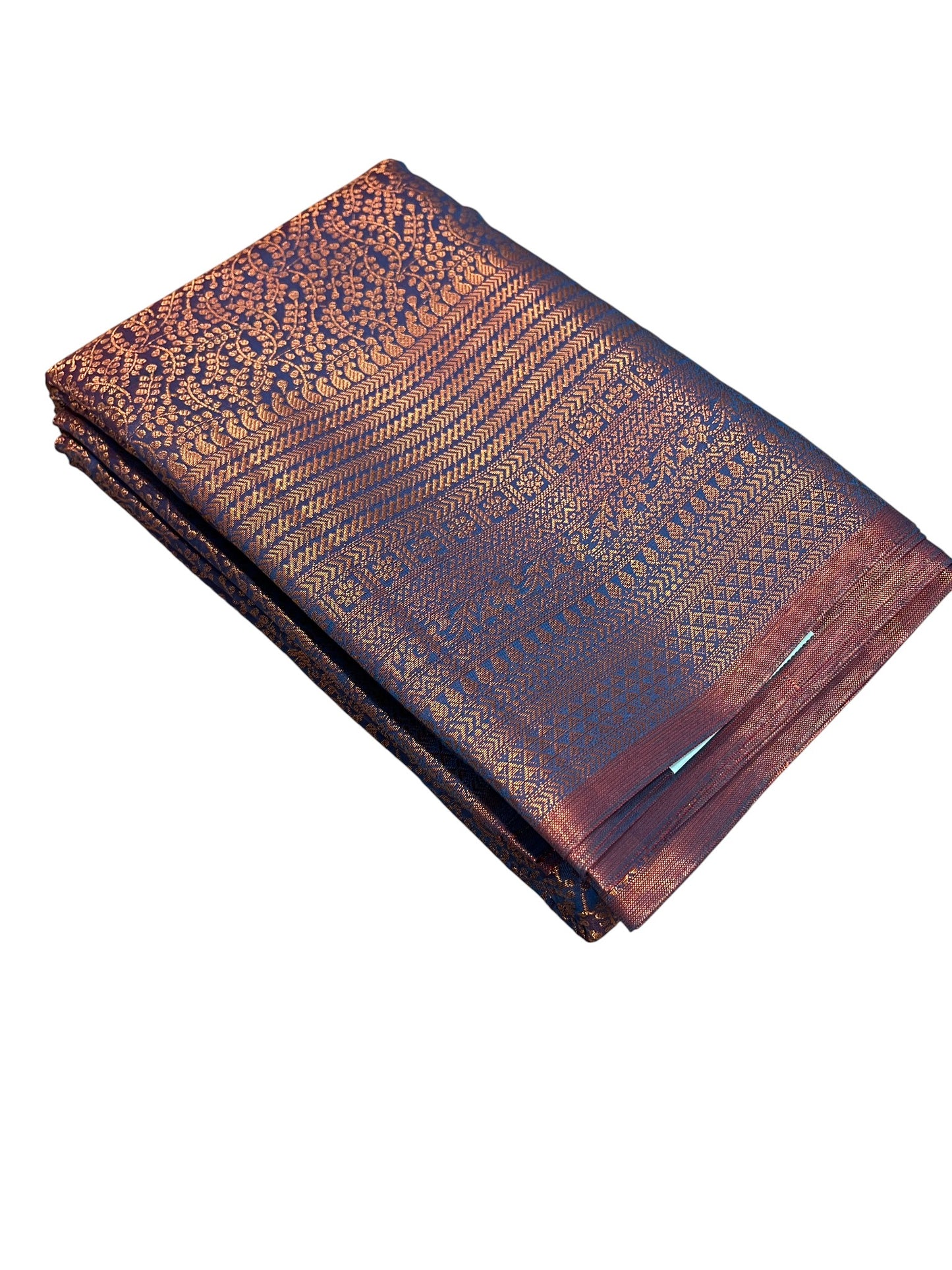 Southloom Premium Semi Silk Zari Work Brocade Saree in Bridal Blue with Matching Pallu