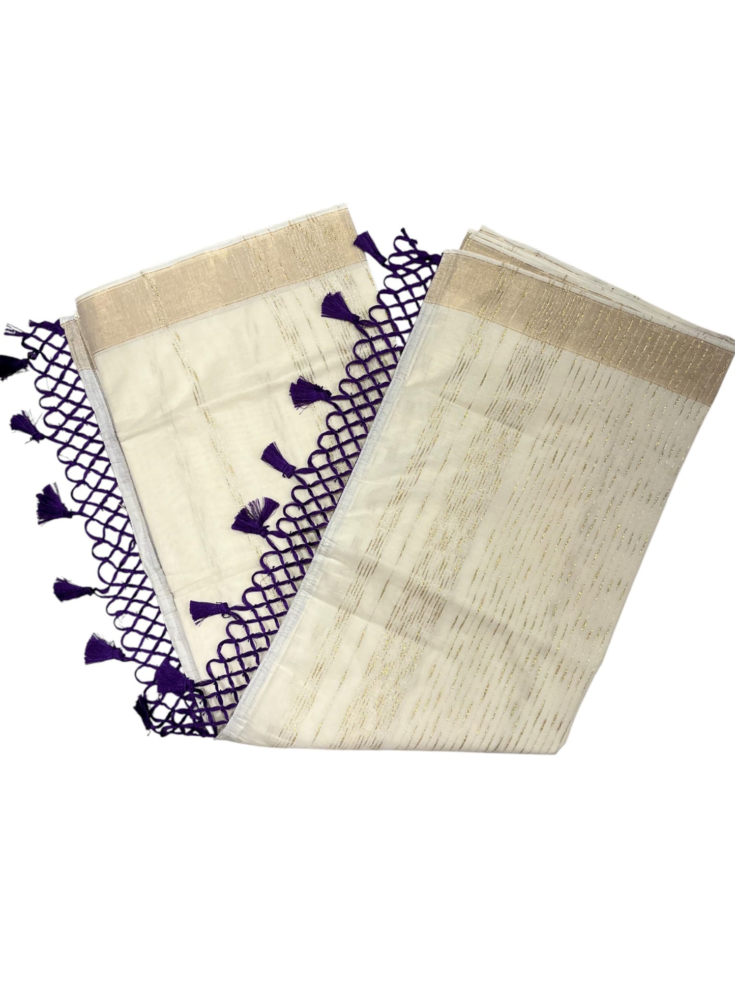 Southloom Kerala Cotton Kasavu Saree with Golden Thread Work