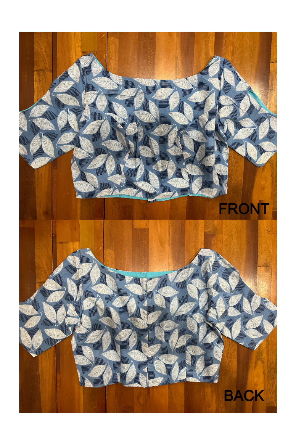 Southloom Light Blue Printed Ready Made Blouse