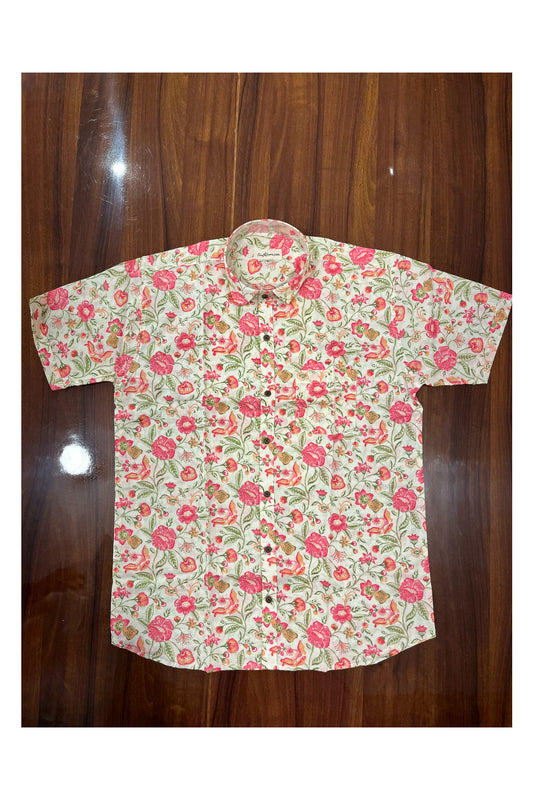 Southloom Jaipur Pure Cotton Printed Shirt For Men (Large)