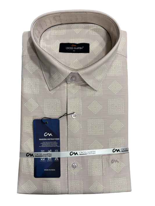 Southloom Pure Cotton Pink Printed Shirt (XL FS)