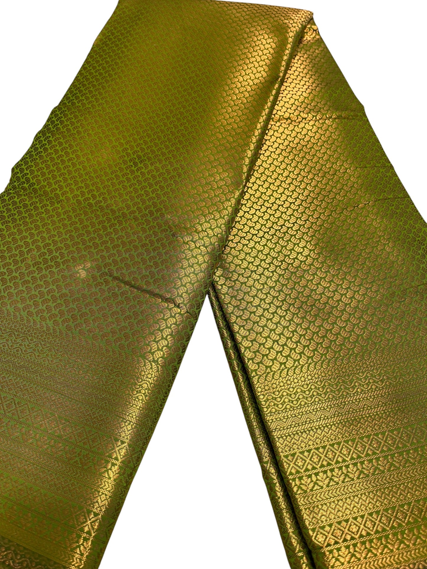 Southloom Premium Semi Silk Zari Work Brocade Saree in Bridal Green with Matching Pallu