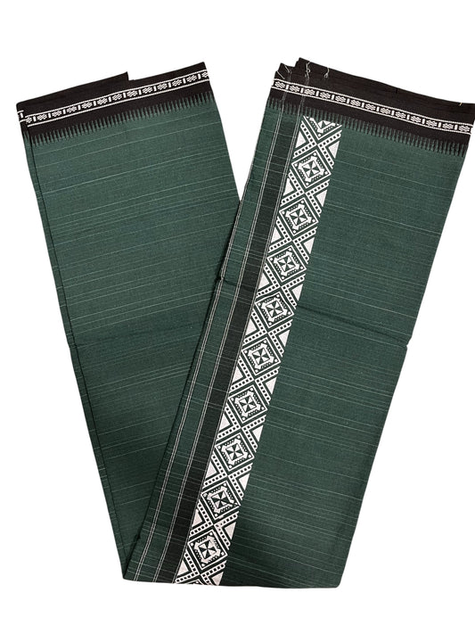 Southloom Green Printed Single Mundu / Otta Mundu / Lungi (South Indian Kerala Dhoti)