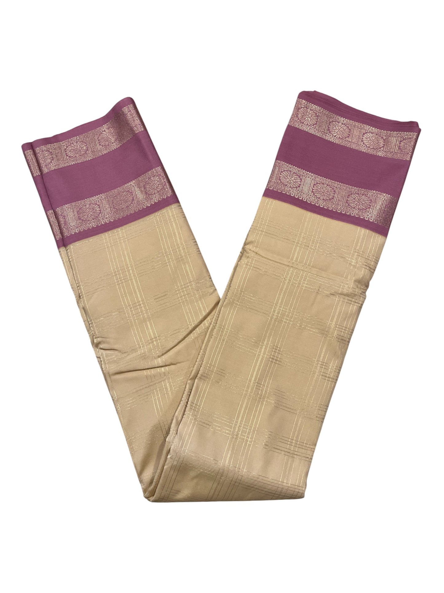 Southloom Banarasi Semi Silk Saree with Woven Work on Body (Beige)