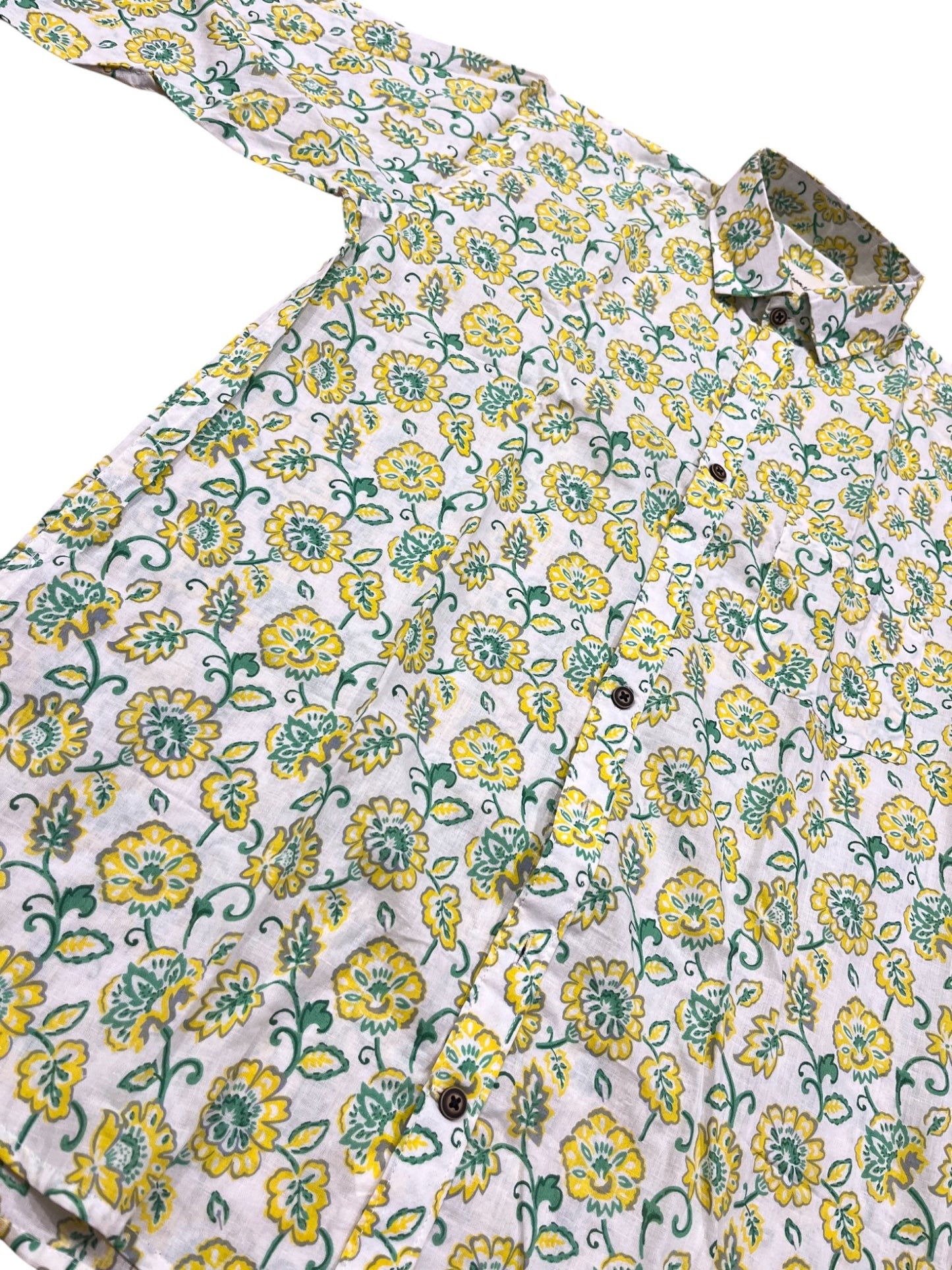 Southloom Jaipur Pure Cotton Block Printed Shirt for Men (Medium)