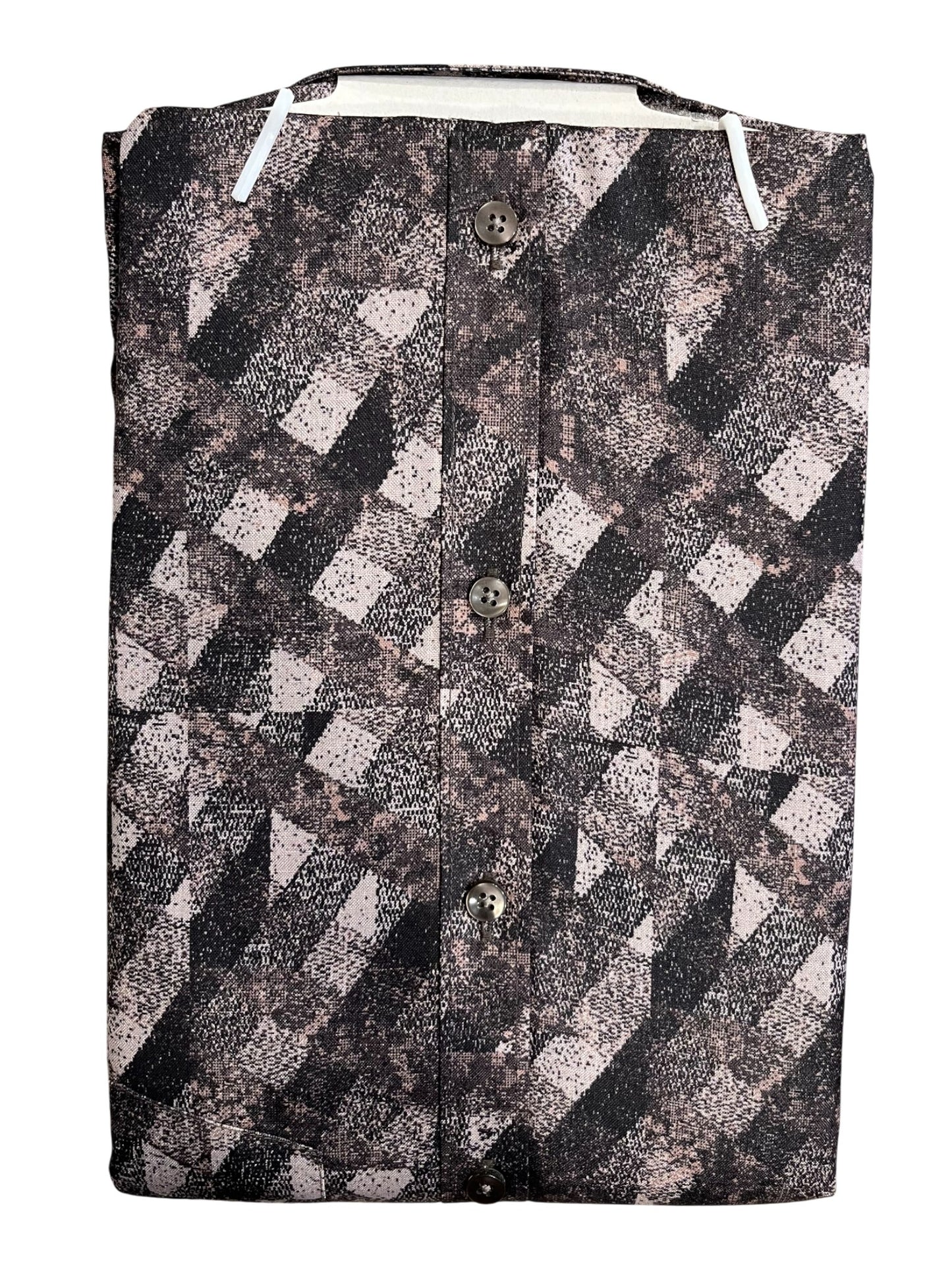 Southloom Pure Cotton Black Printed Shirt (38 FS)