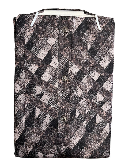 Southloom Pure Cotton Black Printed Shirt (38 FS)