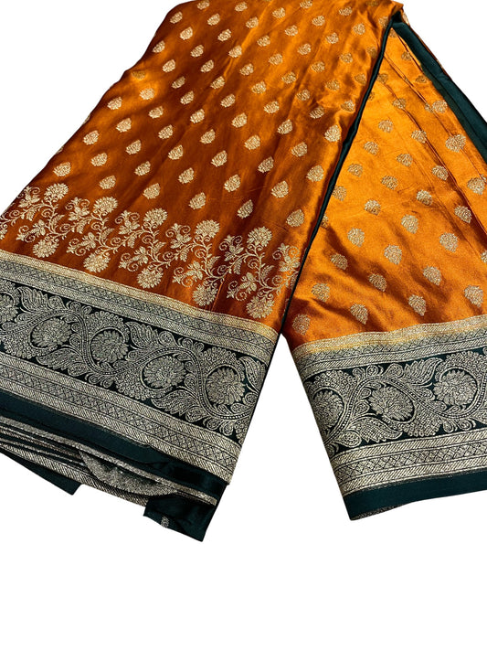 Southloom Satin Banarasi Silk Saree with Woven Work on Body and Borders