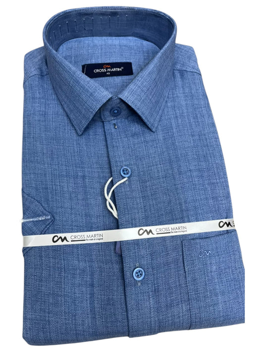 Southloom Pure Cotton Blue Plain Shirt SLSHIRT 40HS