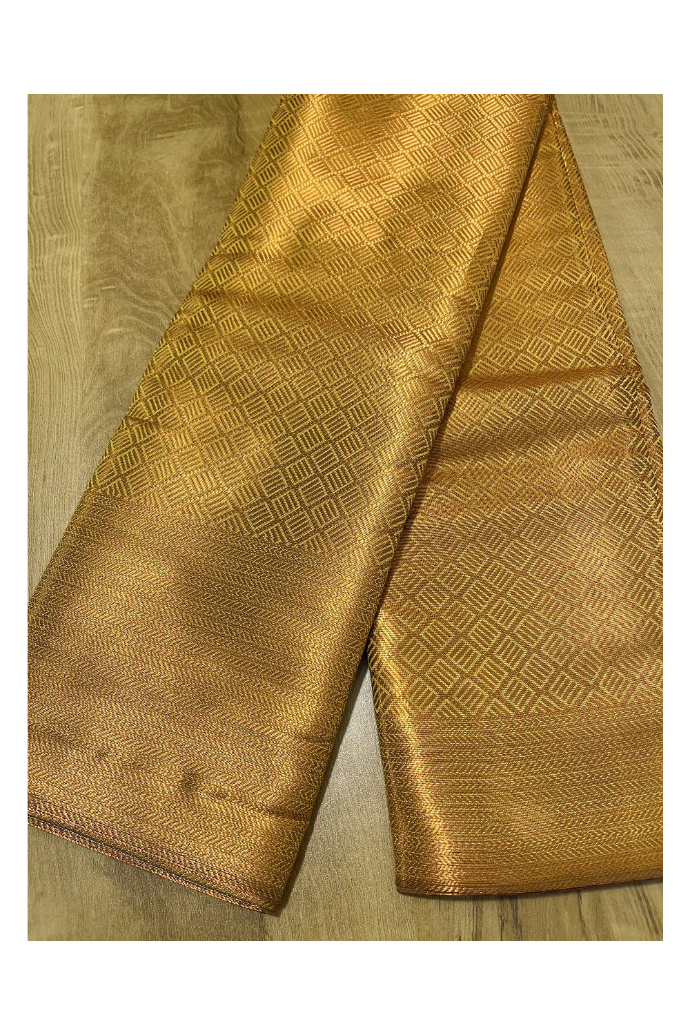 Southloom Premium Semi Silk Zari Work Brocade Saree in Bridal Gold with Matching Pallu (Kanchipuram Pattu Saree)