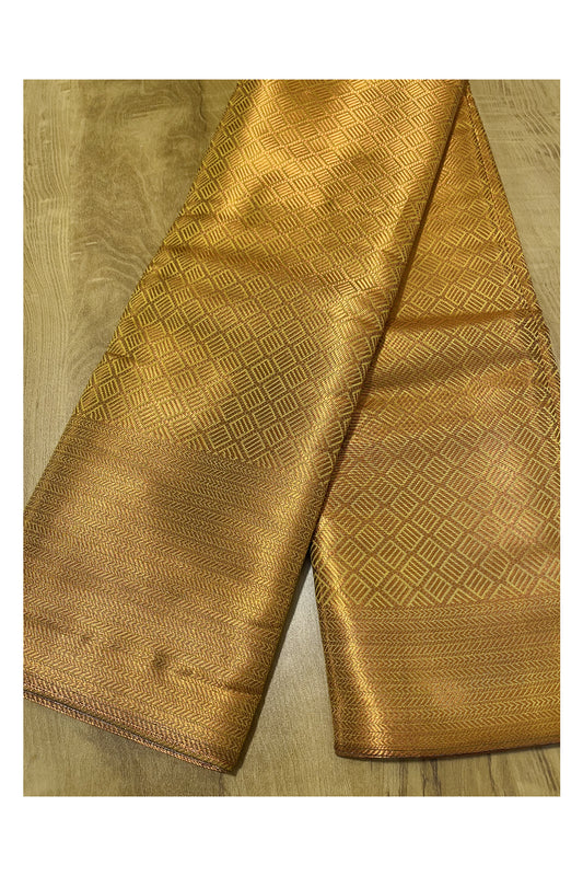 Southloom Premium Semi Silk Zari Work Brocade Saree in Bridal Gold with Matching Pallu