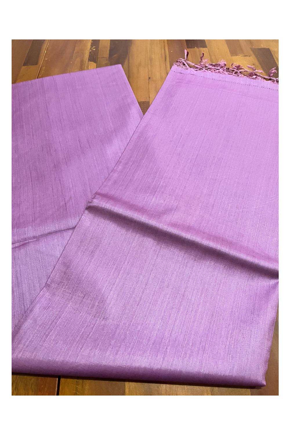 Southloom Premium Tussar Solid Purple Saree