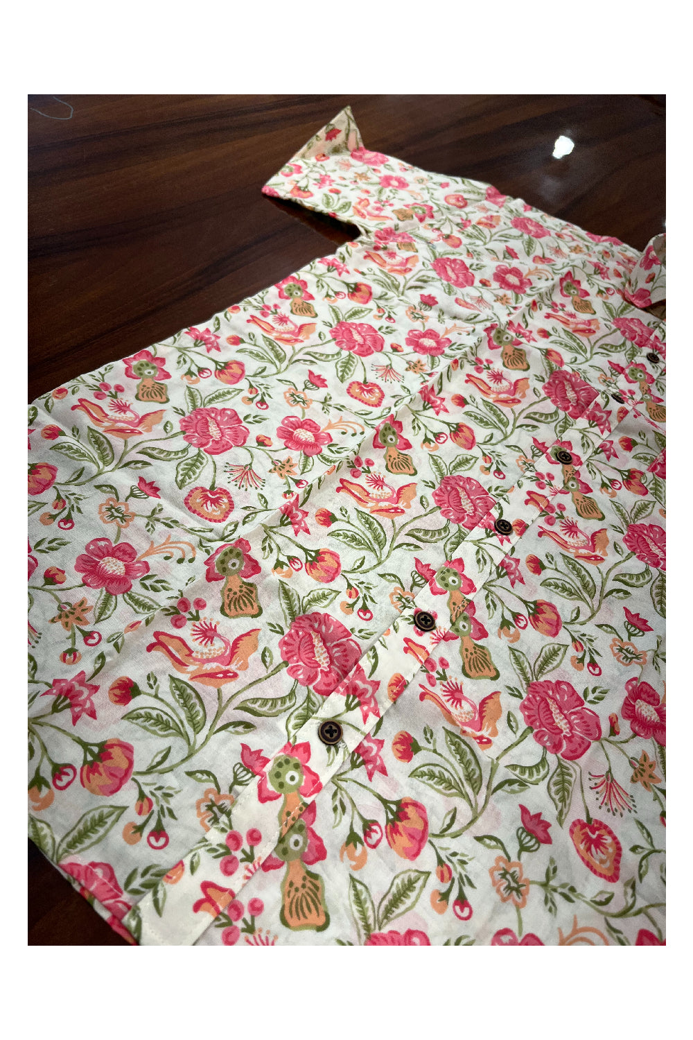 Southloom Jaipur Pure Cotton Printed Shirt For Men (Large)