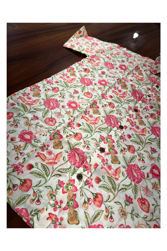 Southloom Jaipur Pure Cotton Printed Shirt For Men (Large)