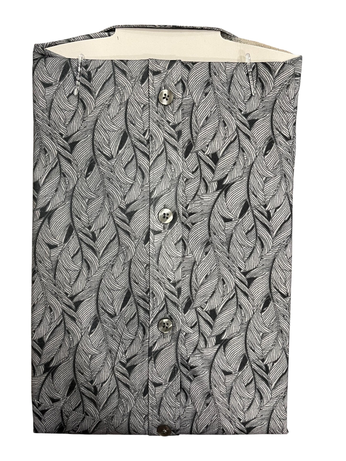 Southloom Pure Cotton Gray Printed Shirt (38 HS)