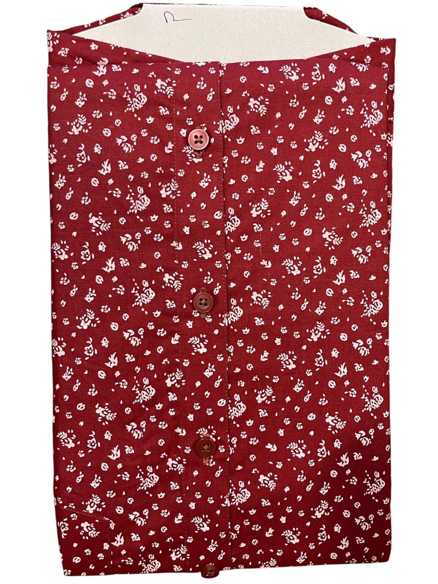 Southloom Pure Cotton Shirt with Maroon Printed(38 HS)