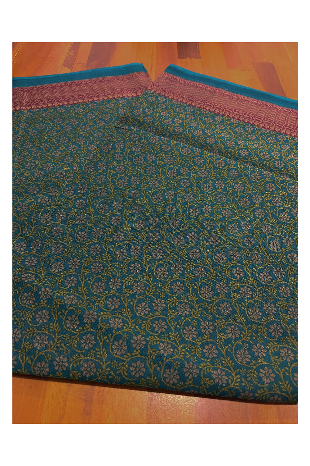 Southloom Cotton Green Designer Printed Saree