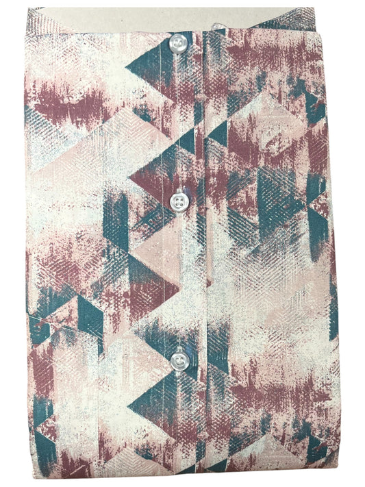 Pure Cotton Multi Colour Green Printed Shirt (46 FS)