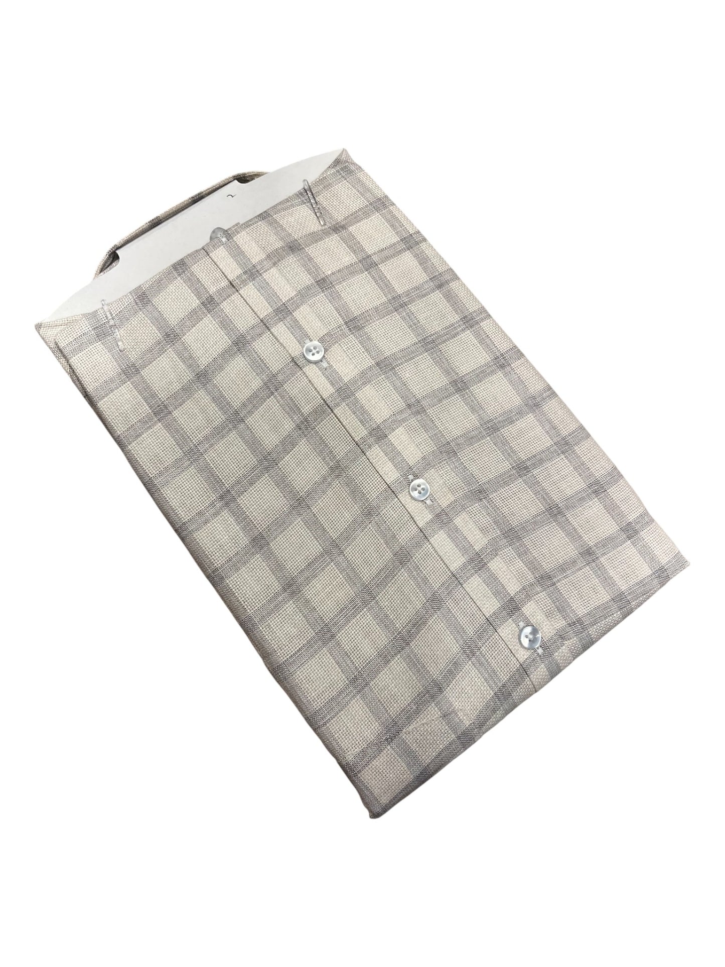 Southloom Pure Cotton Off-White Cheack Shirt (XL HS)