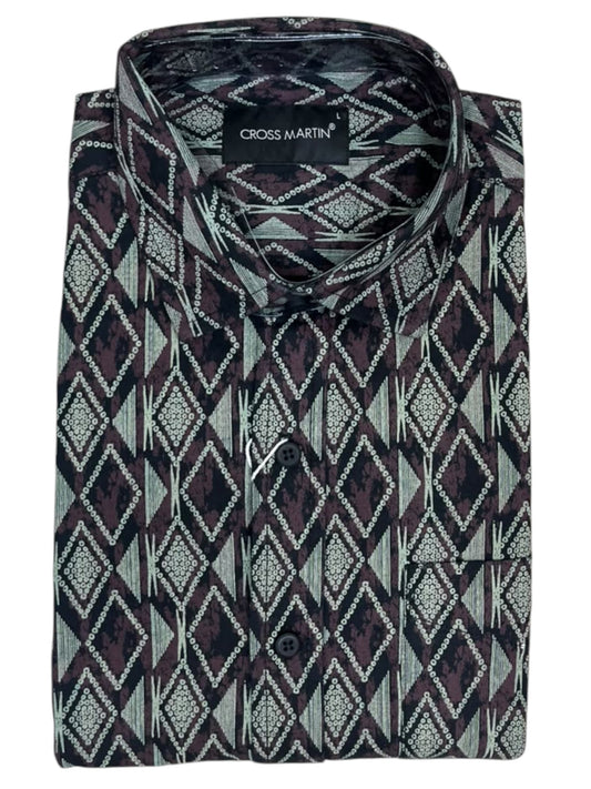 Southloom Pure Cotton Printed Shirt SLSHIRT 40 FS