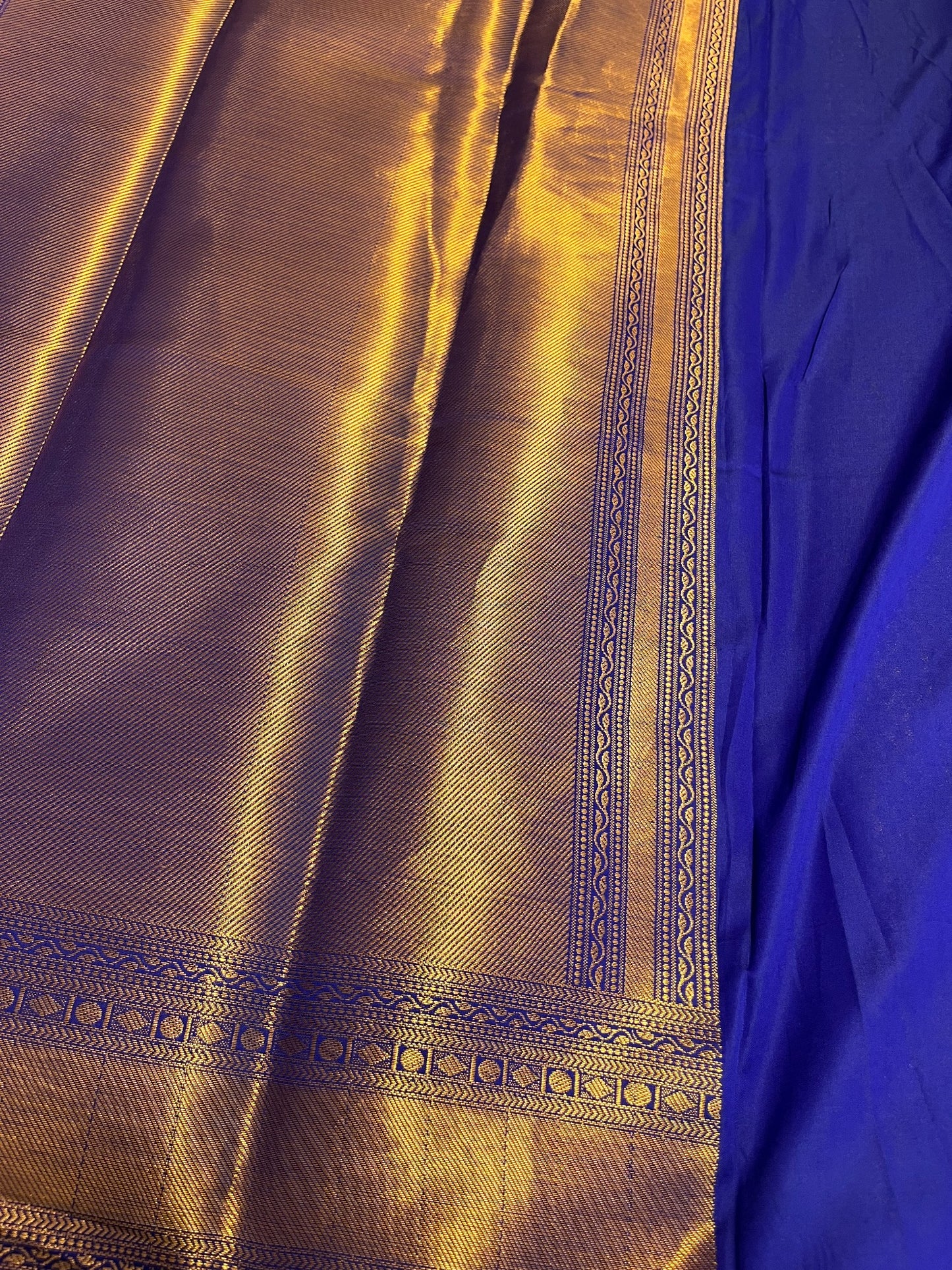 Southloom Premium Semi Silk Zari Work Brocade Saree in Bridal Blue with Matching Pallu