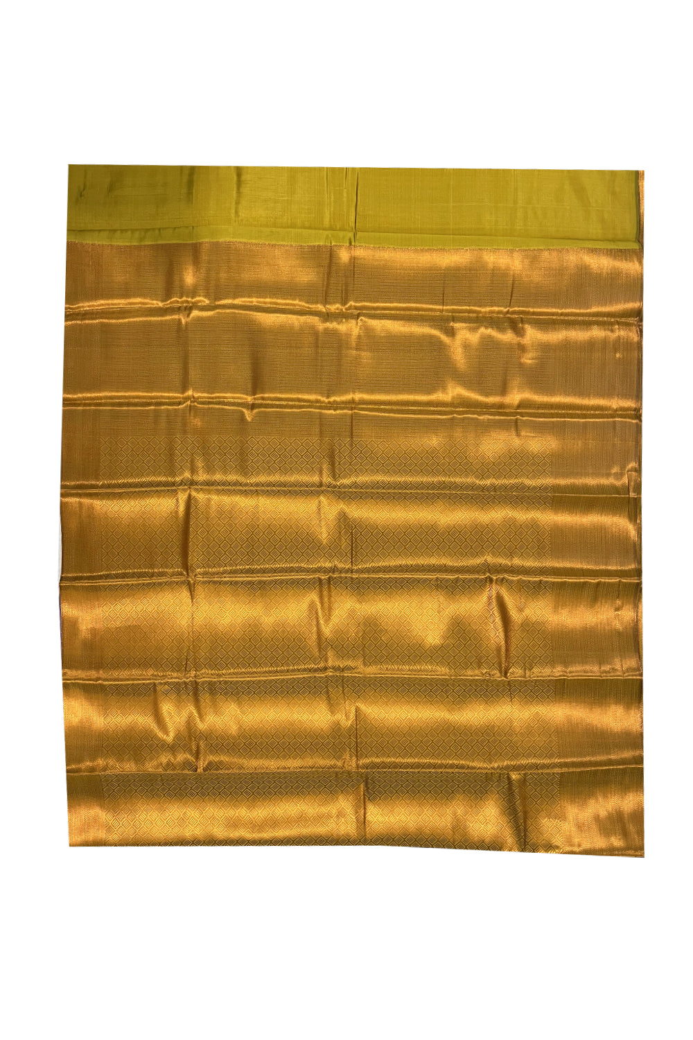 Southloom Premium Semi Silk Zari Work Brocade Saree in Bridal Gold with Matching Pallu (Kanchipuram Pattu Saree)