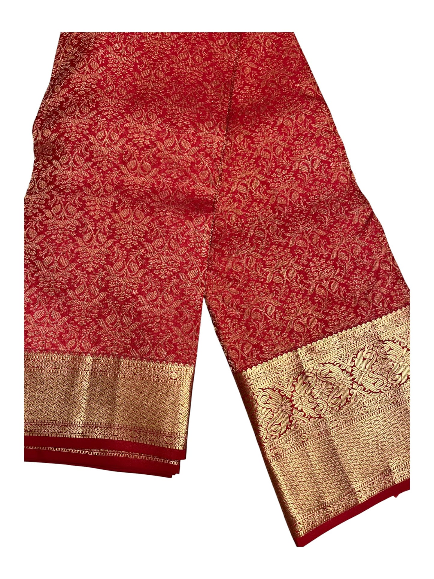 Southloom Pure Handloom Bridal Kanchipuram Silk Saree with Korvai Work