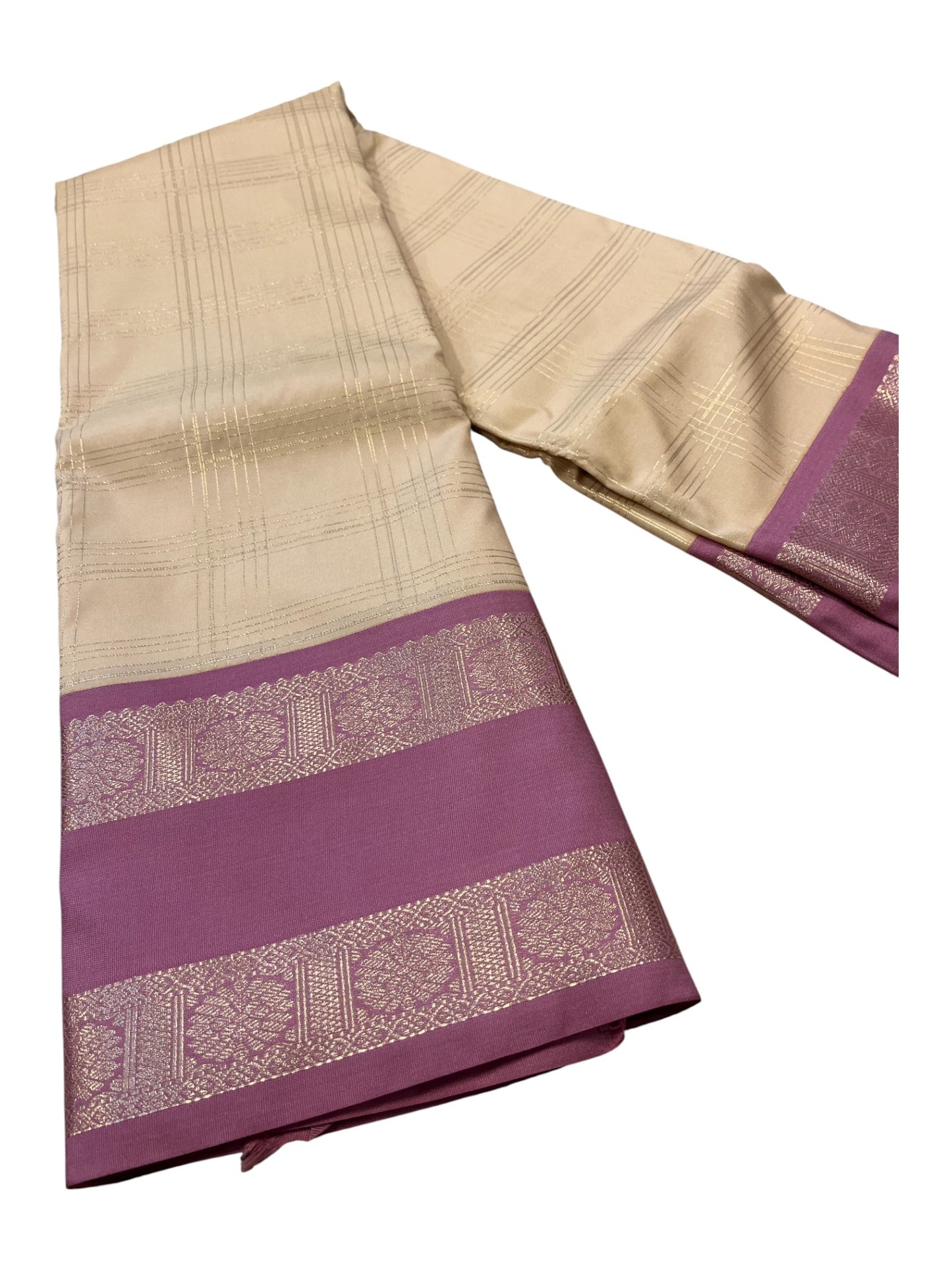 Southloom Banarasi Semi Silk Saree with Woven Work on Body (Beige)