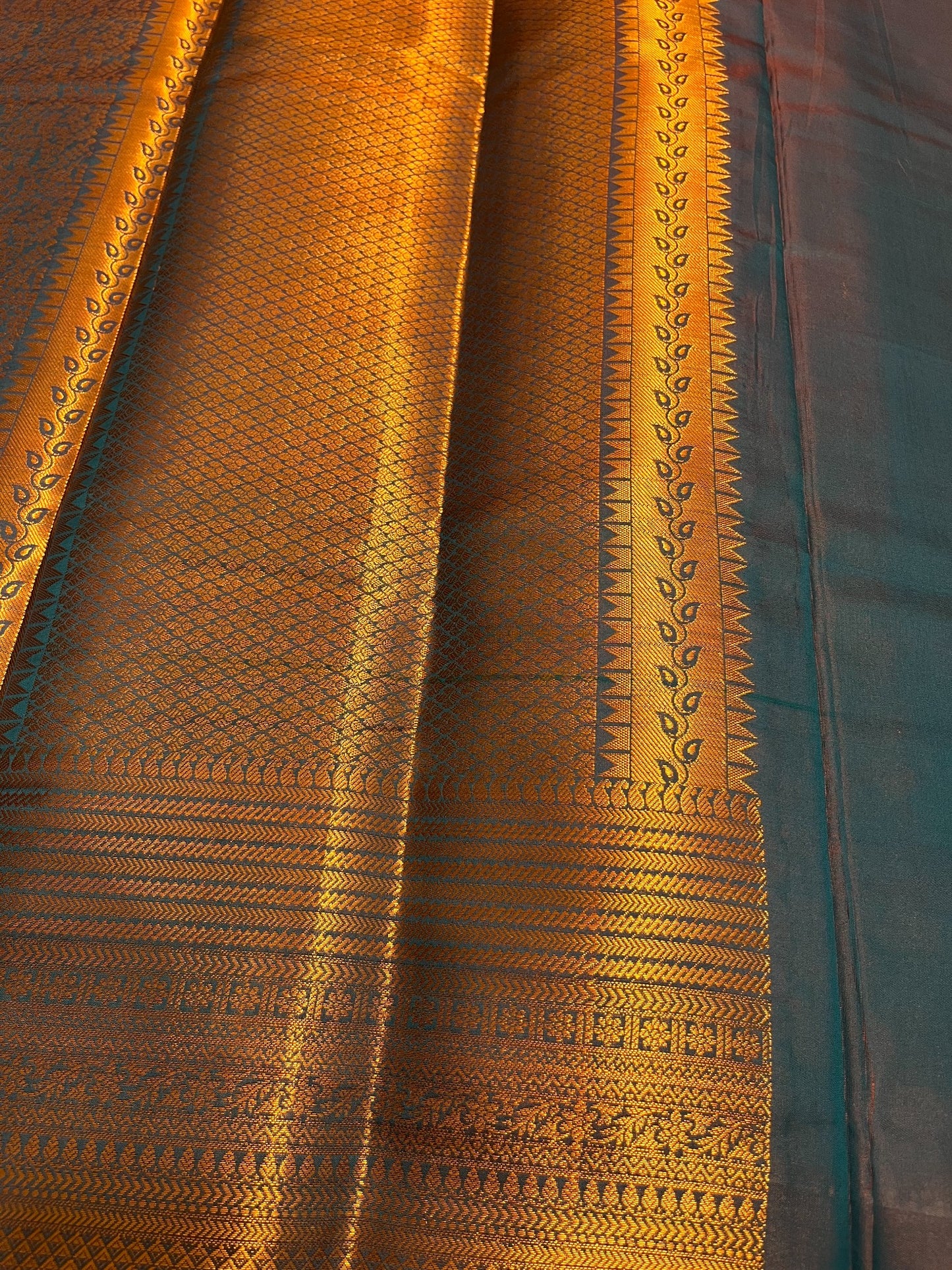 Southloom Premium Semi Silk Zari Work Brocade Saree in Bridal Blue with Matching Pallu