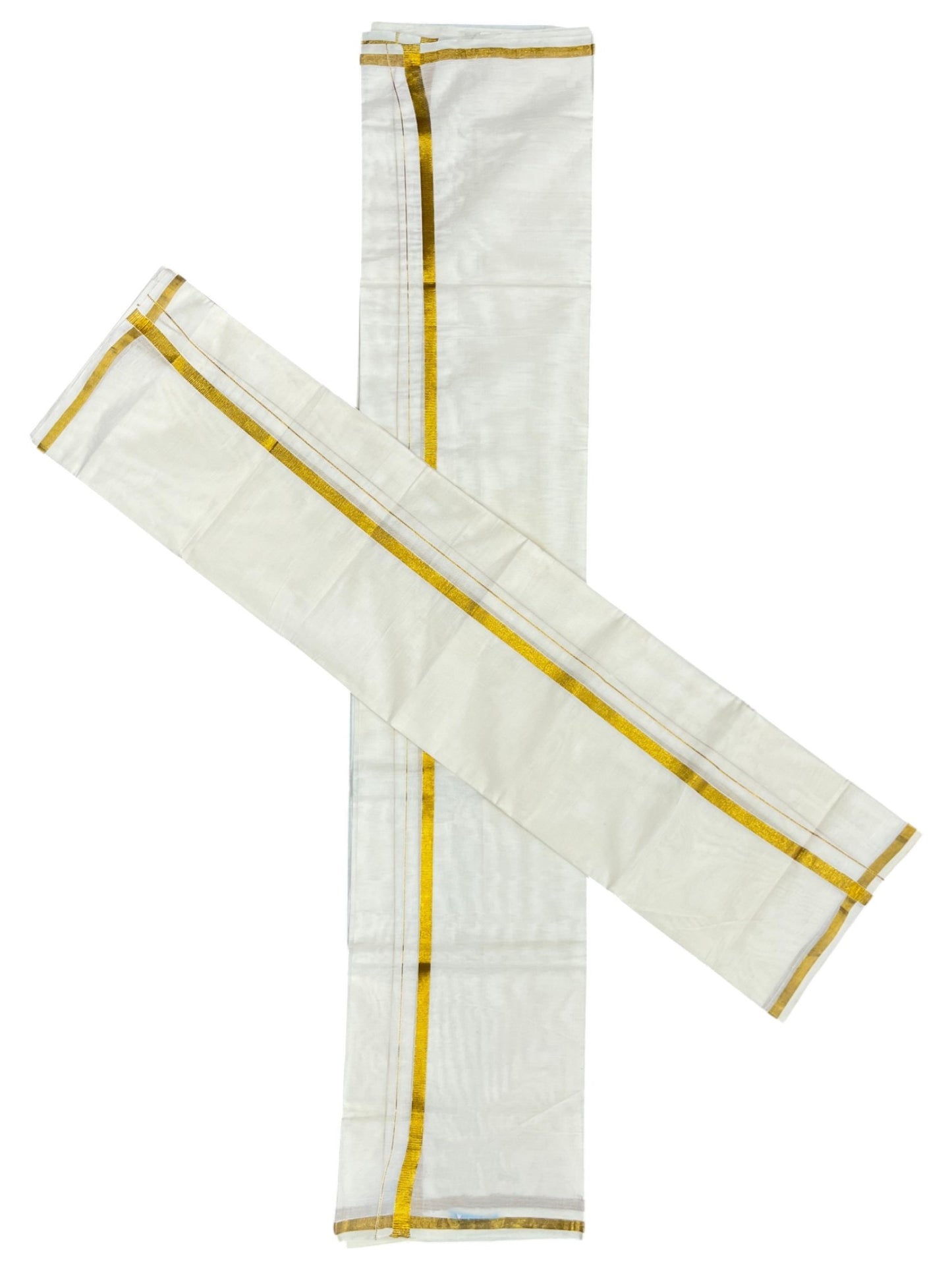 Southloom Pure Cotton Kerala Single Set Mundu (Mundum Neriyathum) with 0.5 inch Border