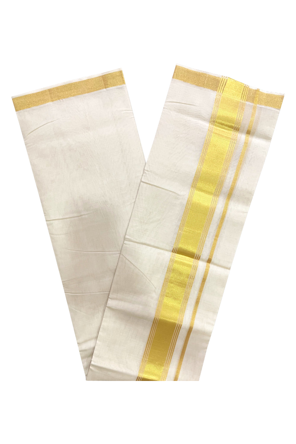 Southloom Super Premium Balaramapuram Unakkupaavu Handloom Wedding Kasavu Mundu (South Indian Kerala Dhoti)