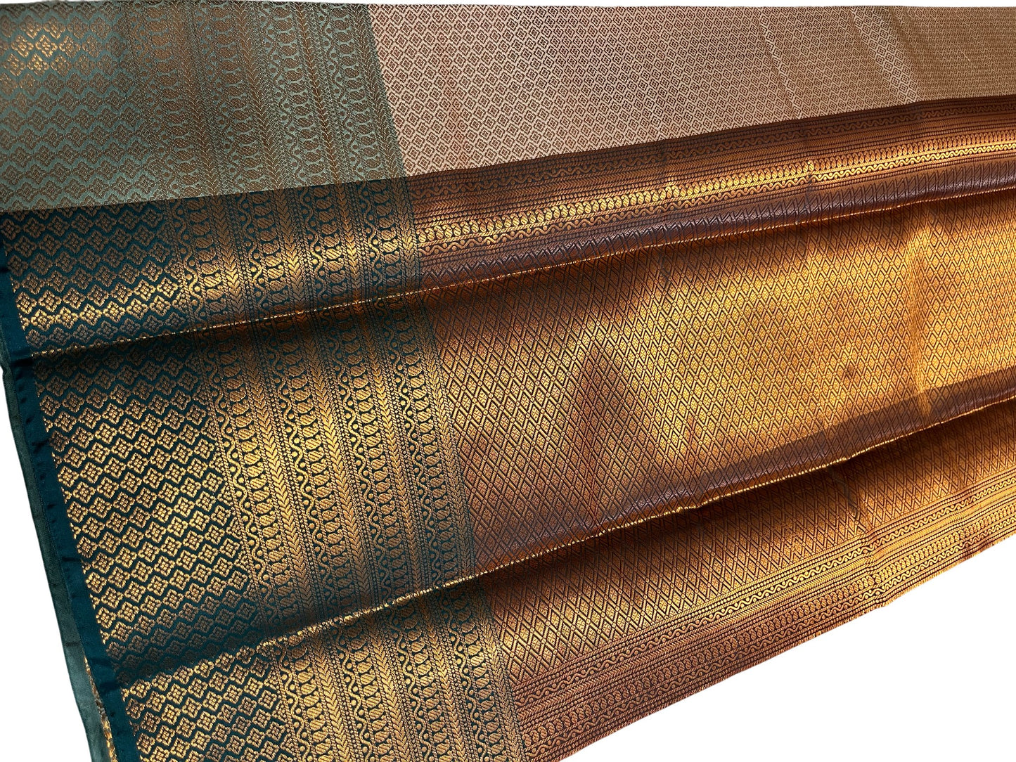 Southloom Semi Silk Brocade Bridal Saree With Woven Borders