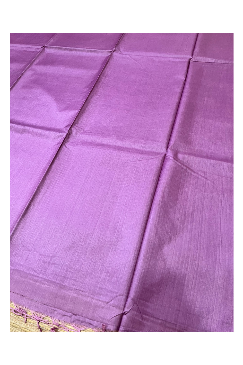 Southloom Premium Tussar Solid Purple Saree