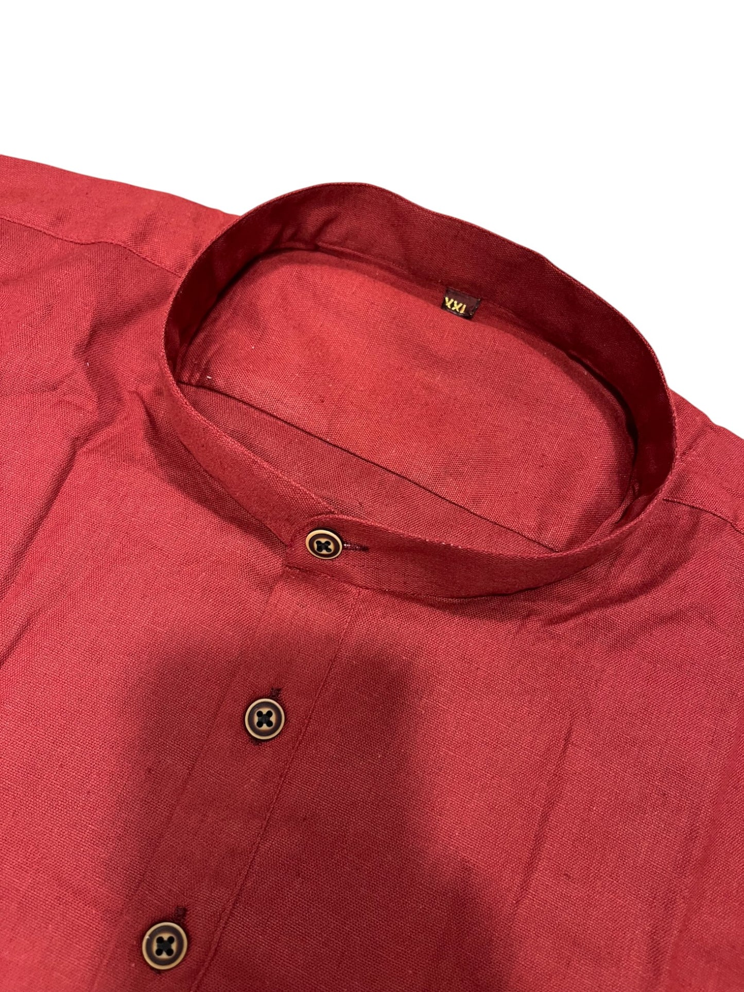Southloom Maroon Short Cotton Kurta Shirt for Men