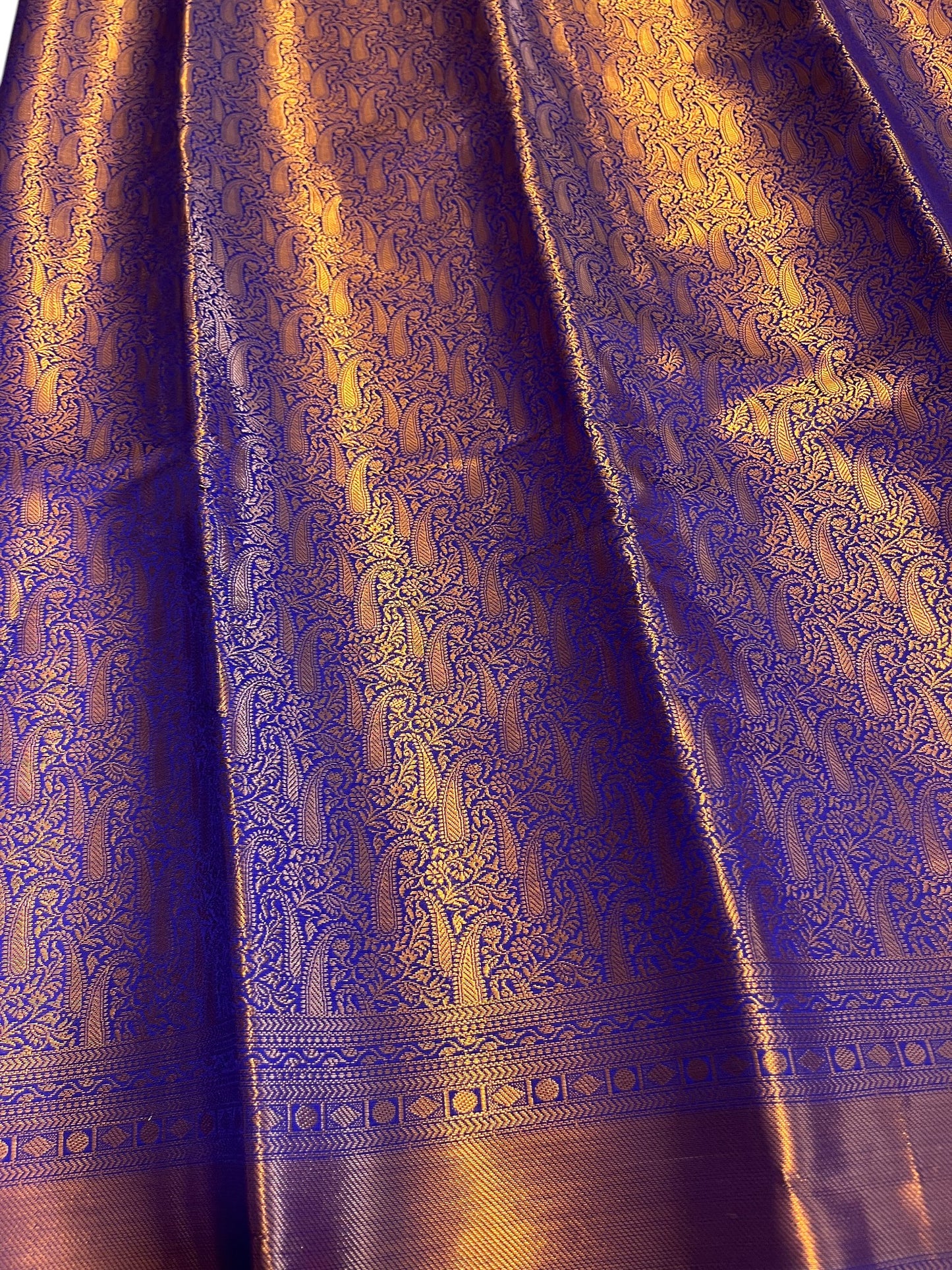 Southloom Premium Semi Silk Zari Work Brocade Saree in Bridal Blue with Matching Pallu