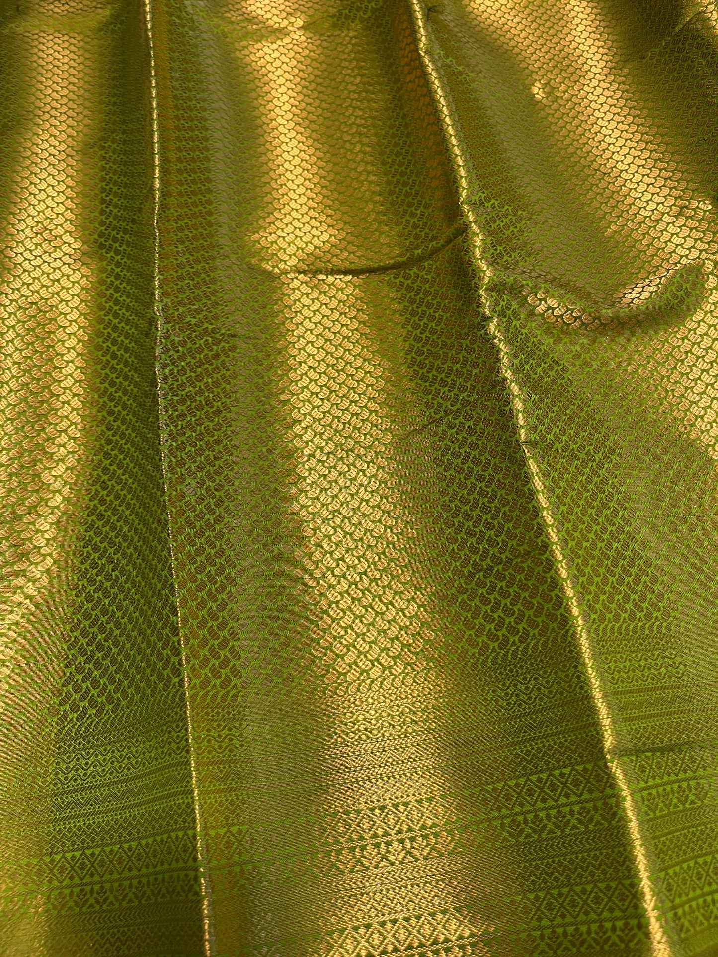 Southloom Premium Semi Silk Zari Work Brocade Saree in Bridal Green with Matching Pallu