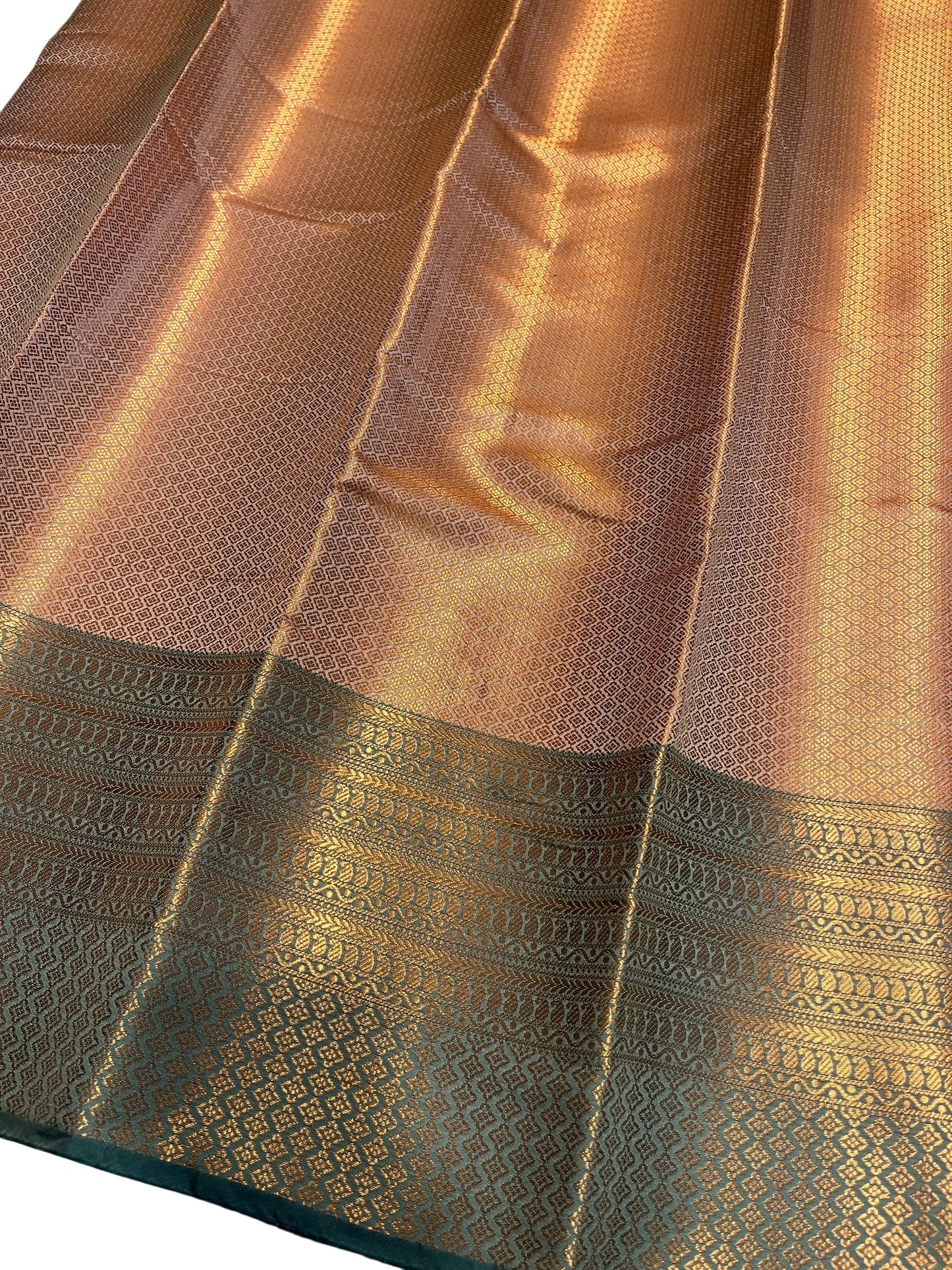 Southloom Semi Silk Brocade Bridal Saree With Woven Borders