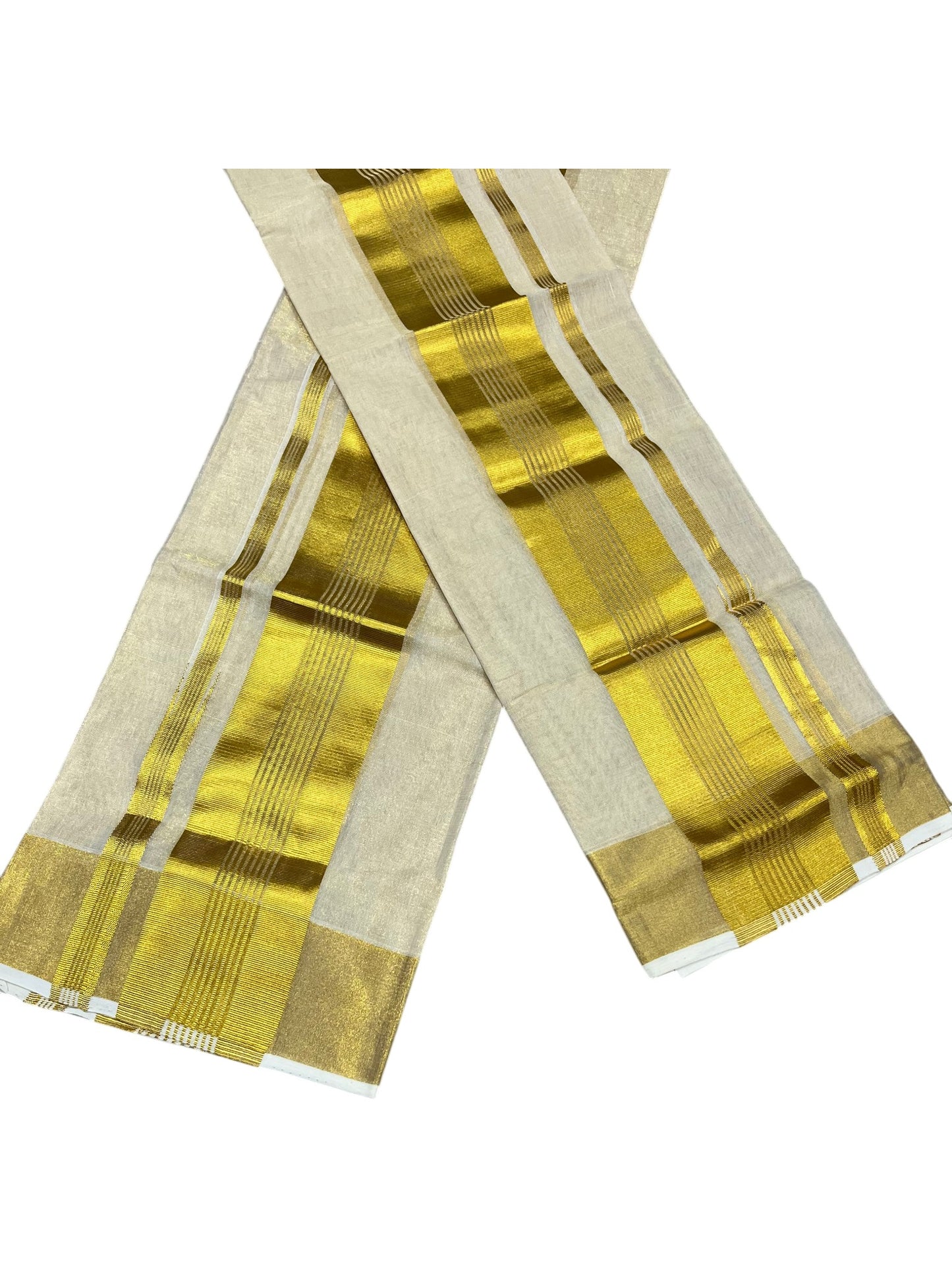 Southloom Super Premium Balaramapuram Handloom Cotton Wedding Pudava Set Mundu