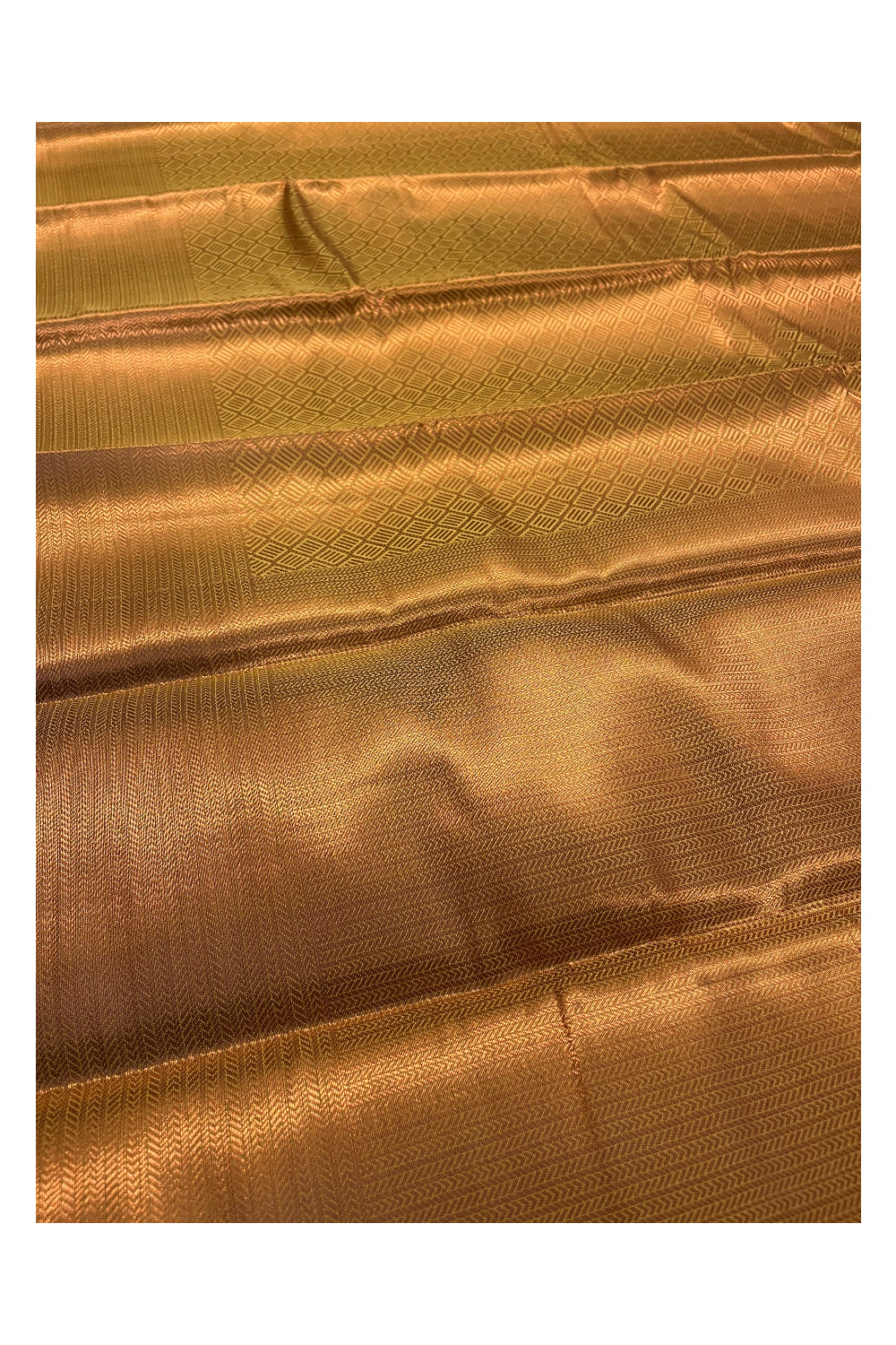 Southloom Premium Semi Silk Zari Work Brocade Saree in Bridal Gold with Matching Pallu (Kanchipuram Pattu Saree)