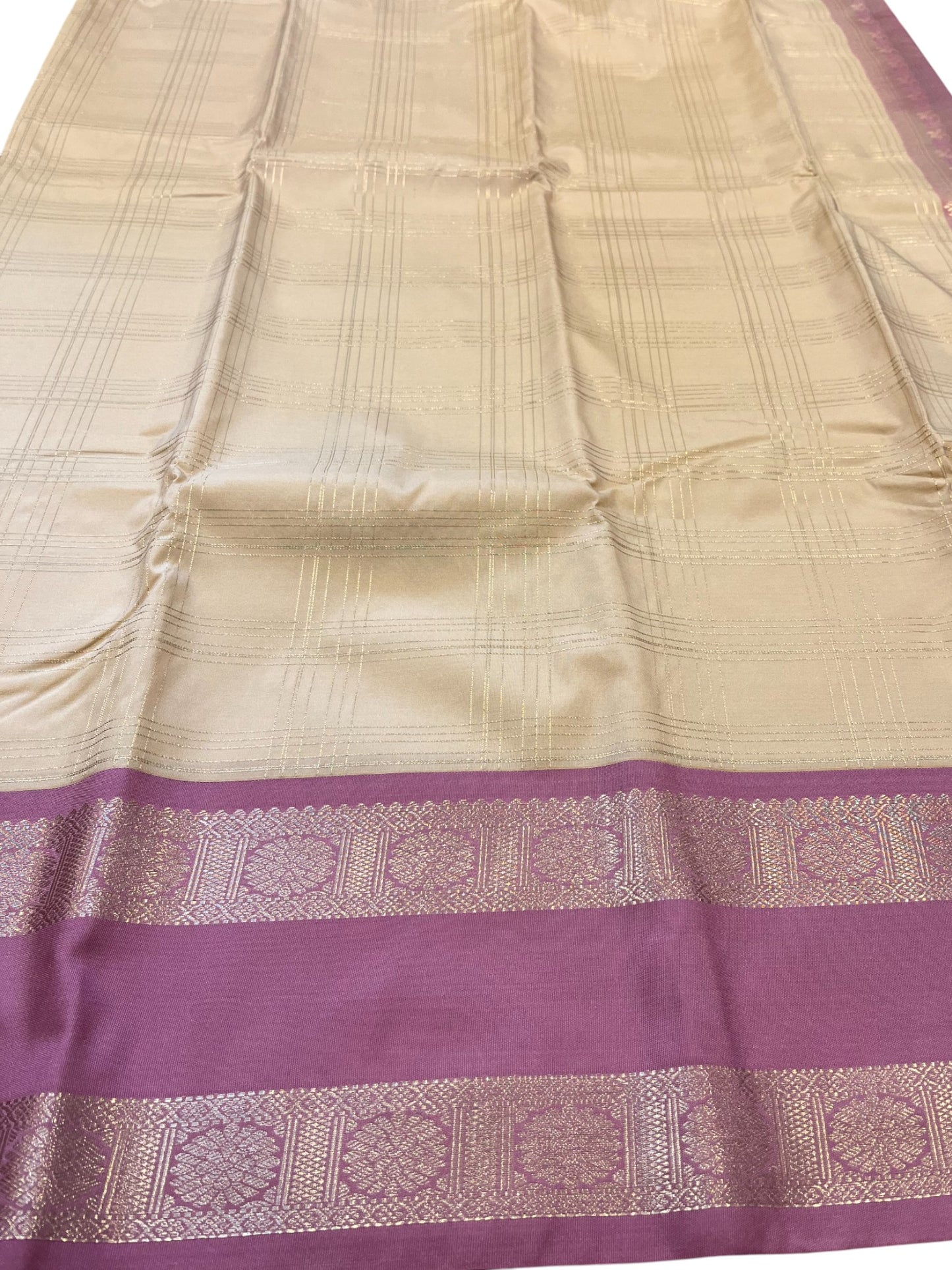 Southloom Banarasi Semi Silk Saree with Woven Work on Body (Beige)