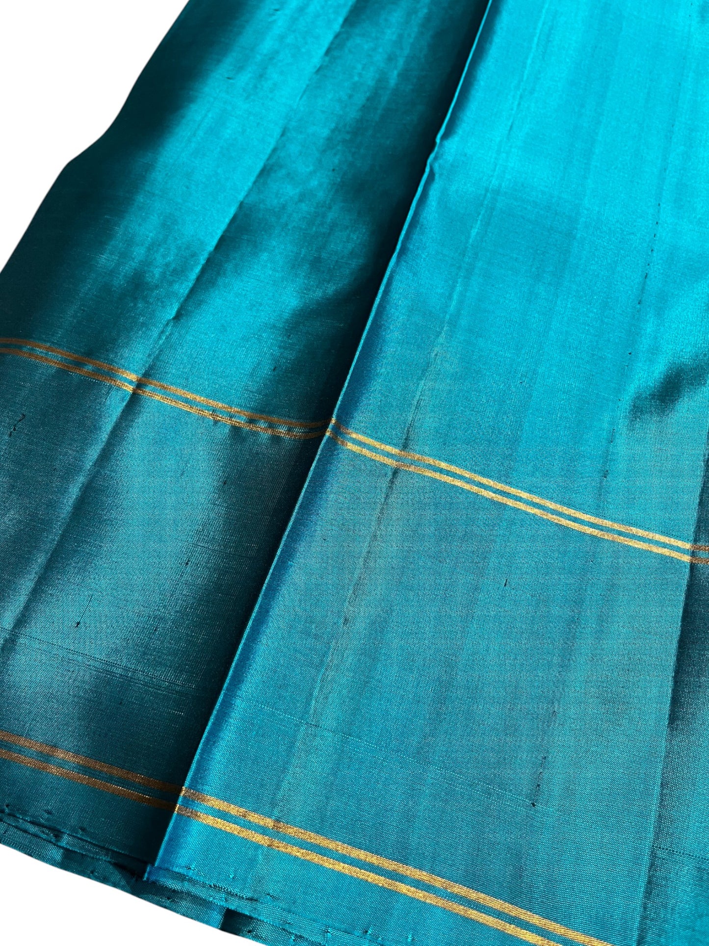 Southloom Pure Handloom Kanchipuram Silk Saree with Butta Work (Grey & Blue)