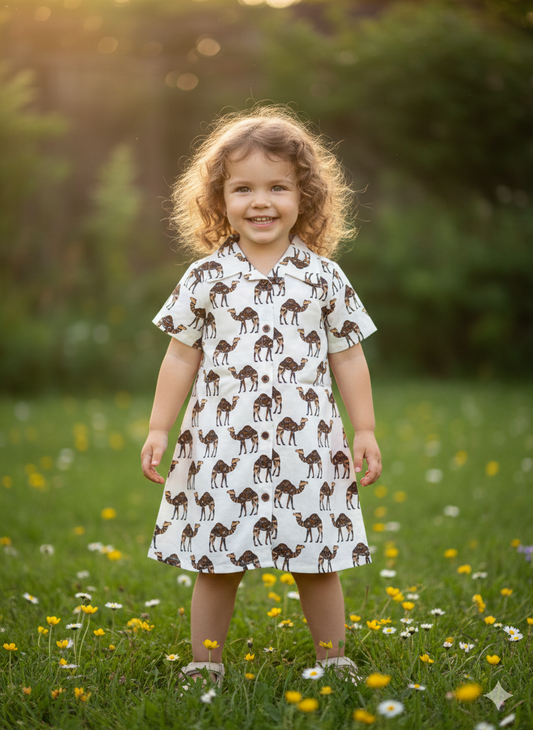 Southloom Pure Cotton Jaipur Printed Frocks for Girls (Age 1-2)