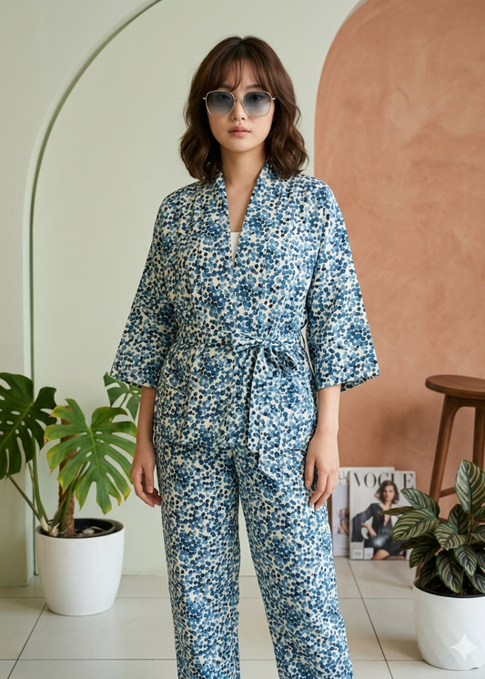 Southloom Cotton Block Printed Co-ord Set For Woman SL304