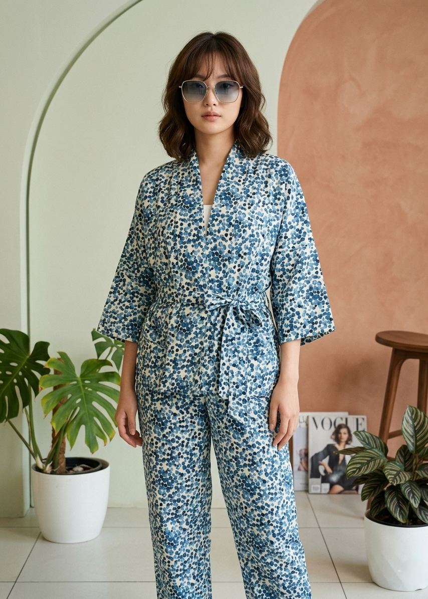 Southloom Cotton Block Printed Co-ord Set For Woman SL304