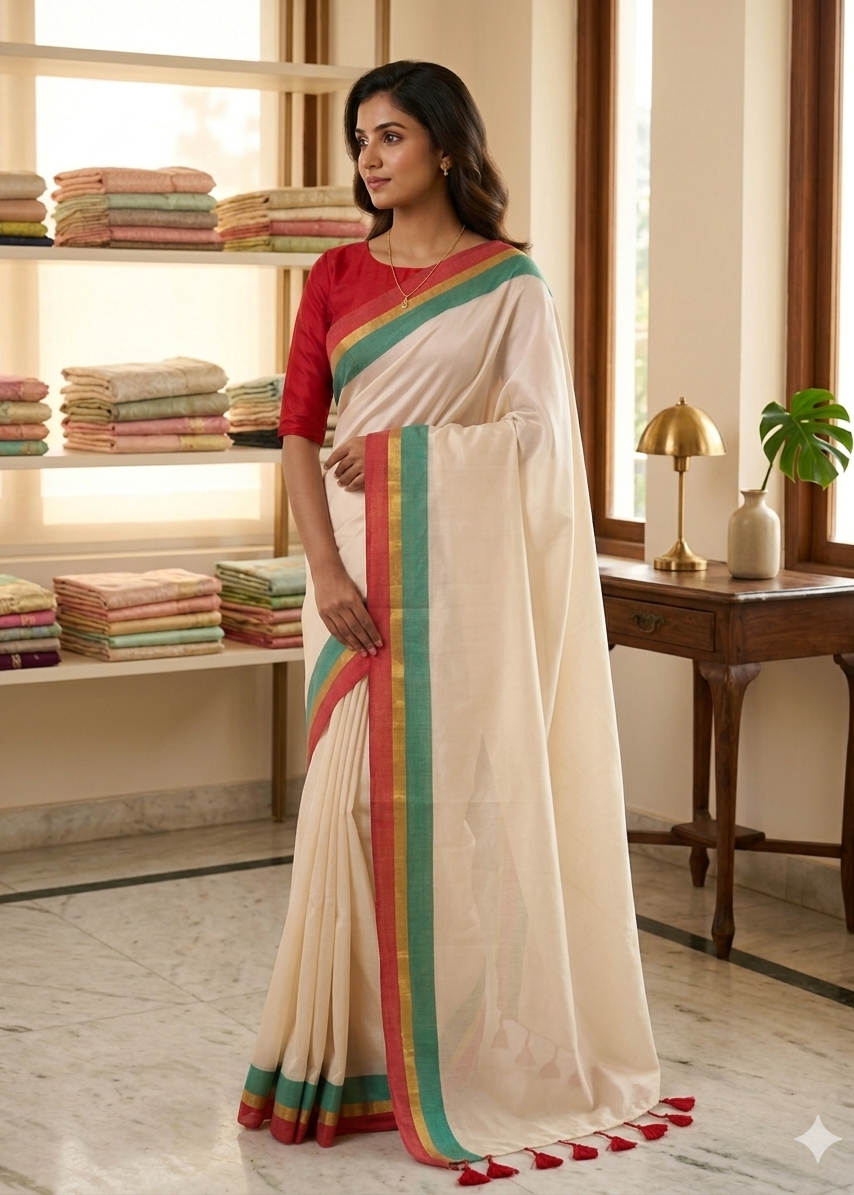 Kerala Mul Cotton Soft Fabric Saree SL215