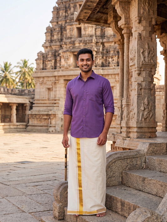 1.5 inch Kasavu Mundu (SL103)