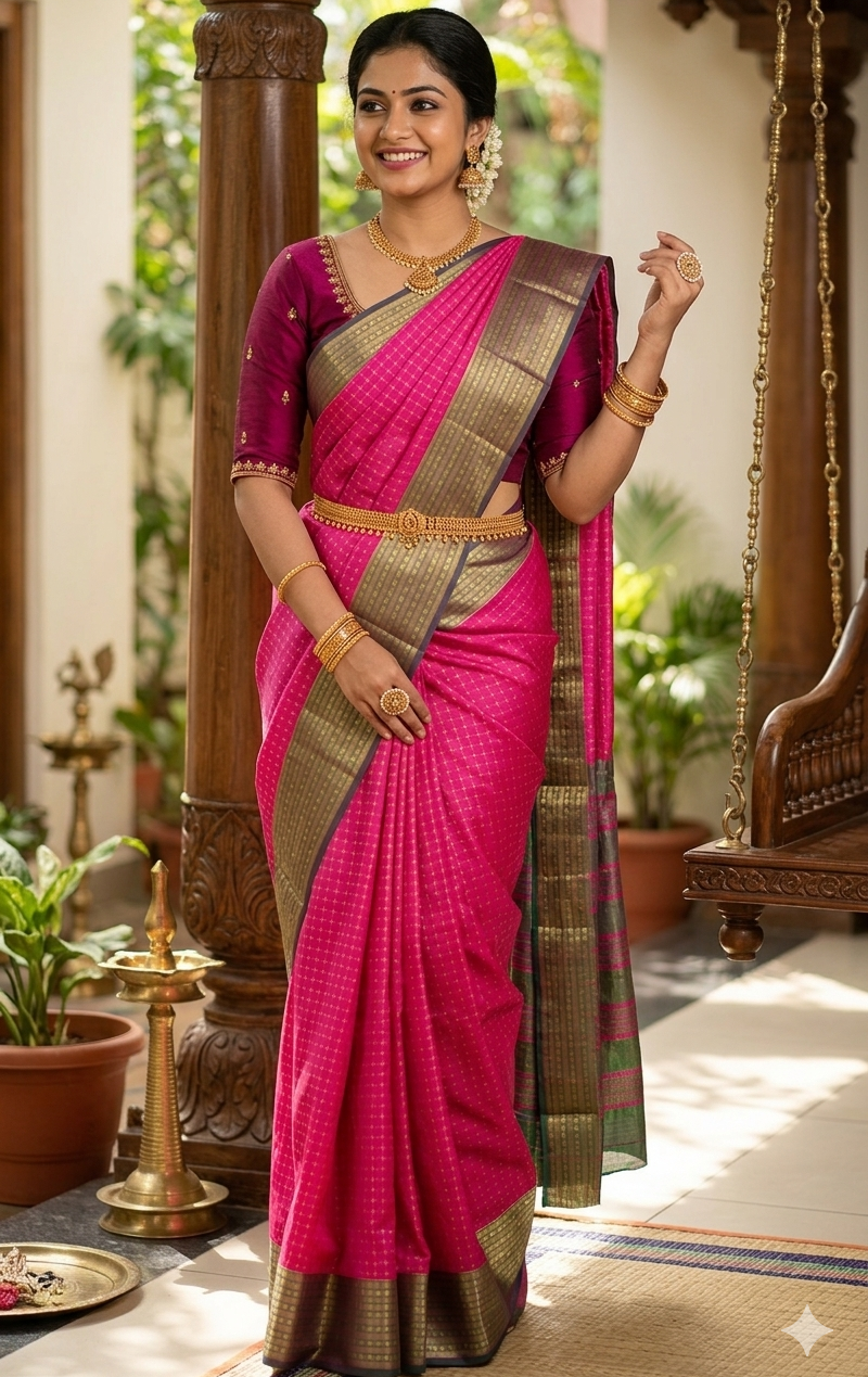 Semi Silk Saree SL211