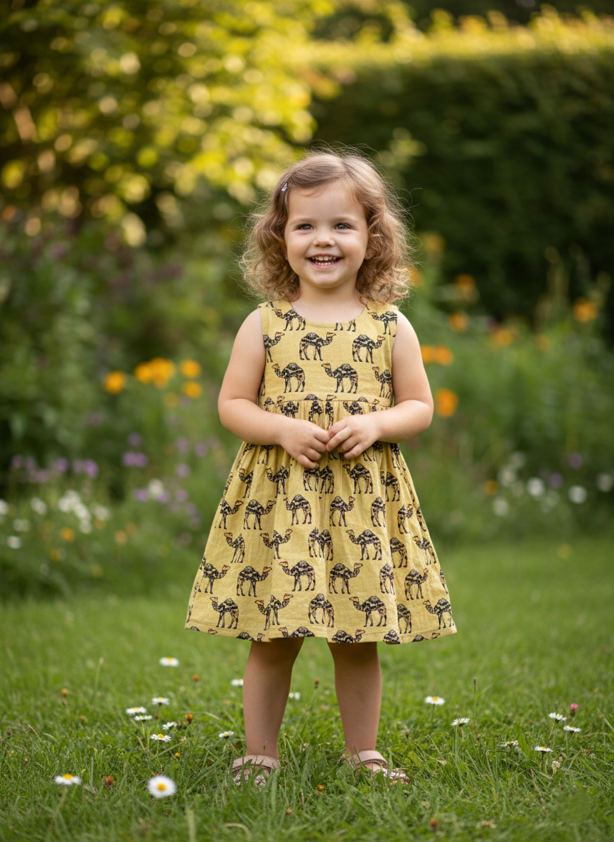 Southloom Pure Cotton Jaipur Printed Frocks for Girls (Age 1-2)