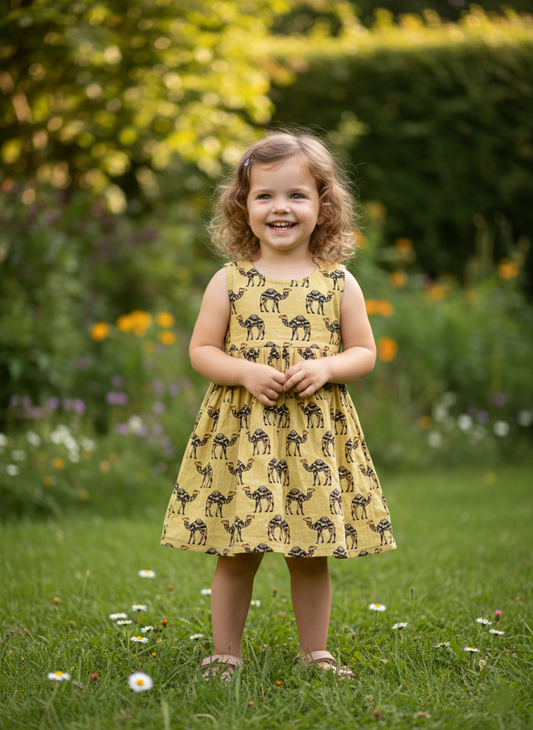 Southloom Pure Cotton Jaipur Printed Frocks for Girls (Age 1-2)